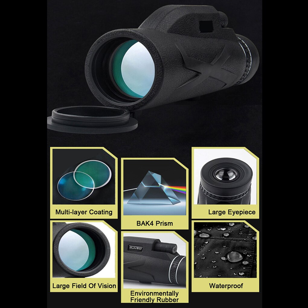 80X100 Monocular Telescope BAK4 Optical Prism Waterproof HD Telescope For Outdoor Birdwatching High Definition Night View