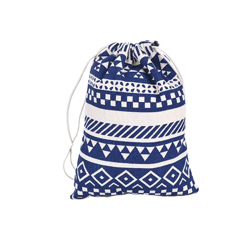 Dames canvas trekkoord rugzak vintage studenten school trekkoord tas meisjes tas reistassen: Medium