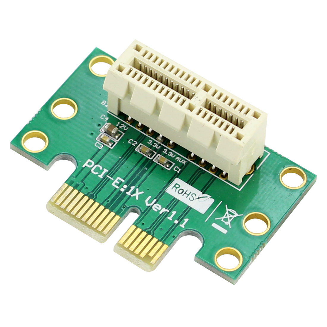 XT-XINTE PCI-E 1X PCI-Express Riser Card 36Pin 90 Degree Adapter Card for Computer 1U/2U Server Chassis Mini Expansion Card