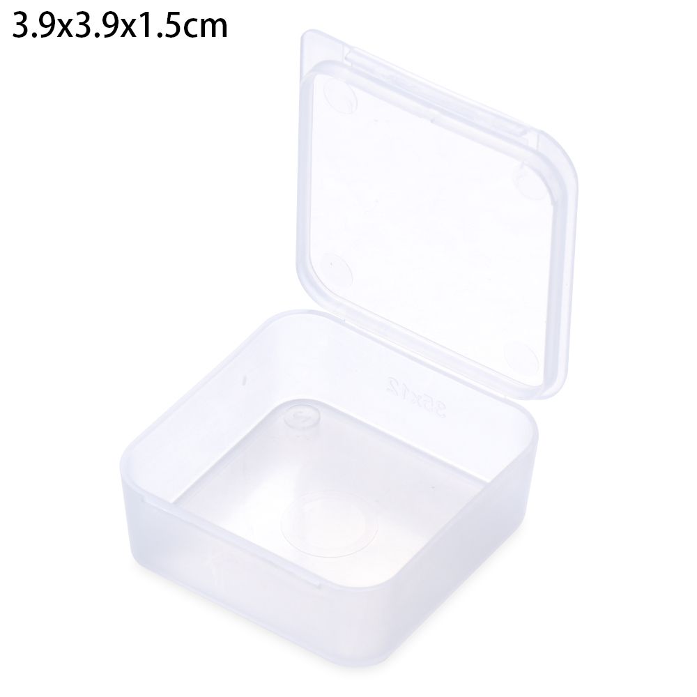 1Pcs Square Transparent Plastic Box Small Storage Box Fishing gear Storage Screw Storage Box Beads Container: Red