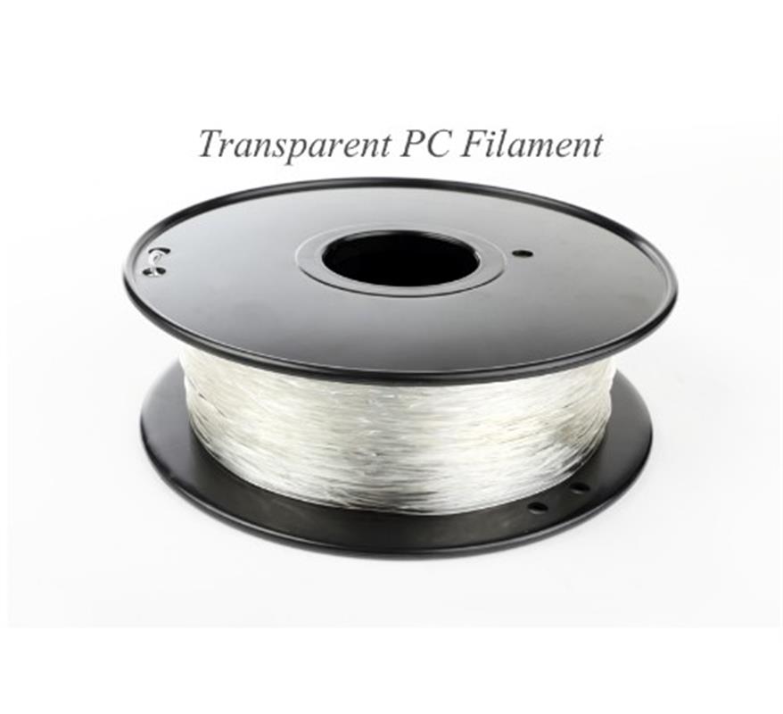 1.75/3mm Premium PC Filament for 3D Printer Polycarbonate Filament Strong Thermoplastic Temperature-Resistance: 0.5KG 1.75  trans