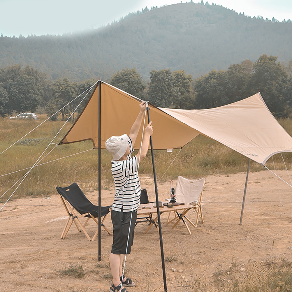 1 Set Tent Support Pole Telescopic Tarp Pole Portable Outdoor Tent Rack