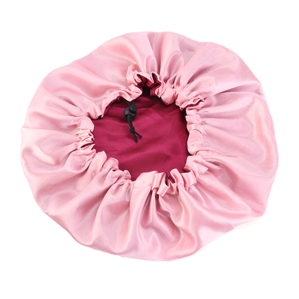Ladies Satin Bonnet Cap Reversible Adjustable Sleep Cap Hair Cover Chemo Hat