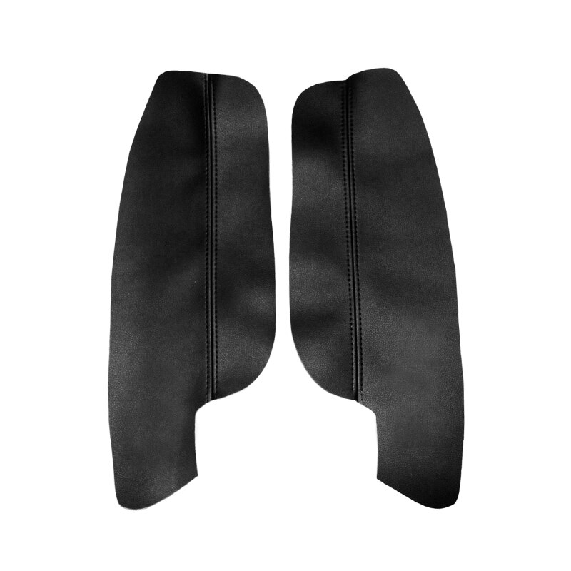 Para VW Caddy , 2 uds de cuero de microfibra coche Interior para puerta frontal con reposabrazos Panel de cubierta de repuesto: Black
