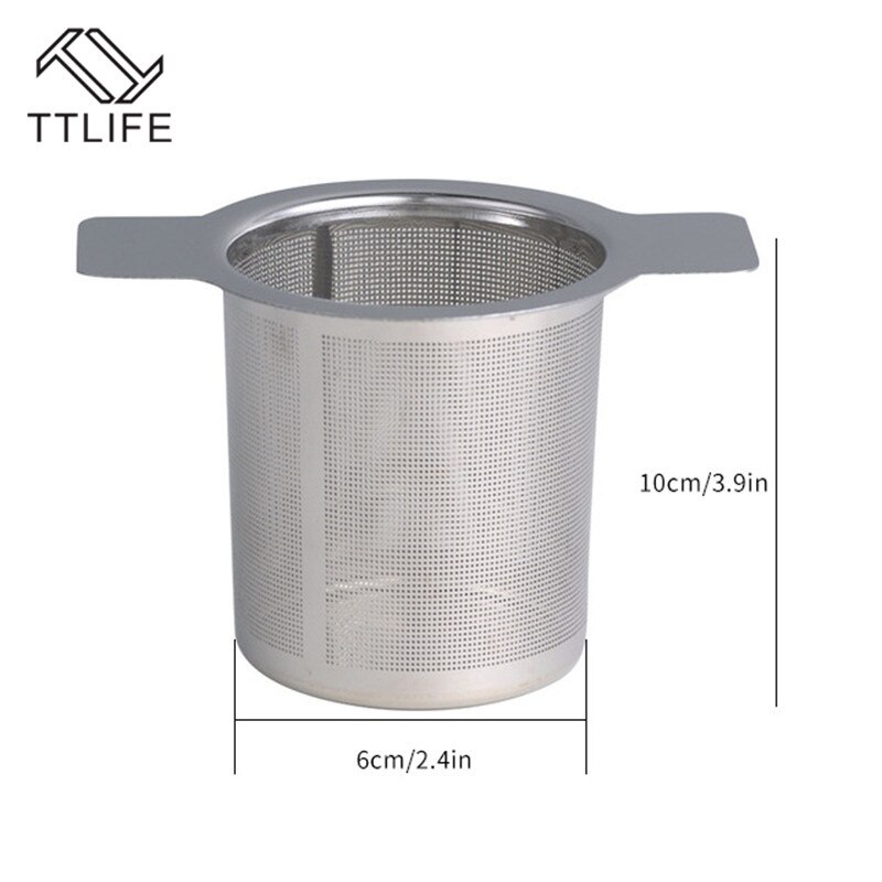 VOGVIGO – filtre à épices en feuille de thé, ustensiles pour boissons, infuseur à thé en maille, filtre à thé, théière en acier inoxydable, accessoires de cuisine amples réutilisables