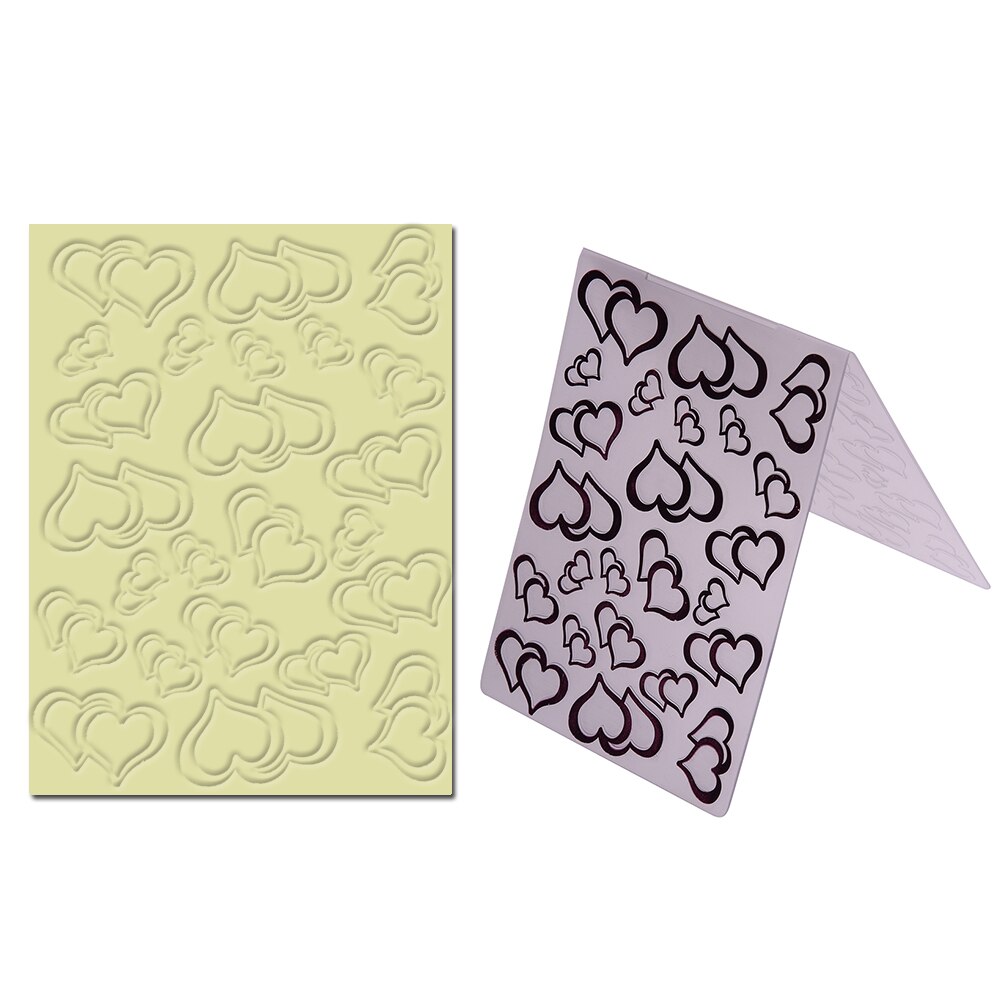 Plastic Sweet Heart Embossing Folder for Scrapbooking DIY Album Card Embossing Folders Template Craft Cutting Dies