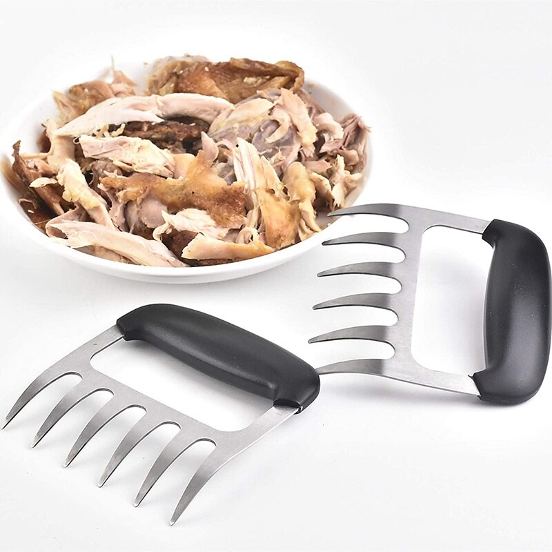 2 Pcs Meat Shredder Claws Stainless Steel Bear Claws BBQ Meat Claws for BBQ Forks for Handling Food,Barbecue Claws