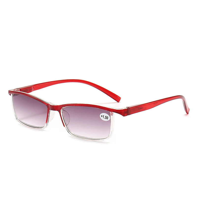Lunettes de lecture unisexes à trois lentilles claires, à la , dégradé de couleur, 2021TR90