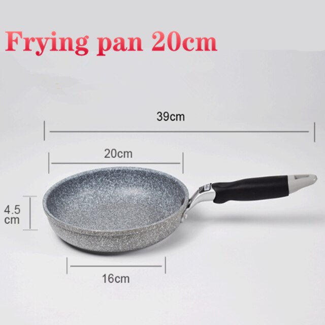 Koekenpan 20/26/28Cm Non-stick Koekenpan Ketel Inductie Kookplaat Wok Pan Brood Pizza Ei pan Gasfornuis Pannenkoek Pan Voor Thuis: Frying pan 20cm