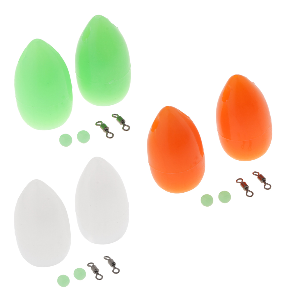 2 stk fiskeflåd flydende bombarda flyder 3.6g -  orange/grøn/hvid