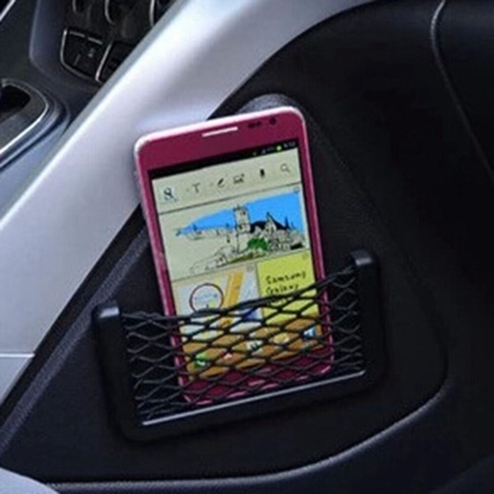 Bolsa de red de coche del sostenedor del teléfono de almacenamiento de bolsillo para DACIA SANDERO STEPWAY Dokker Logan Duster Lodgy