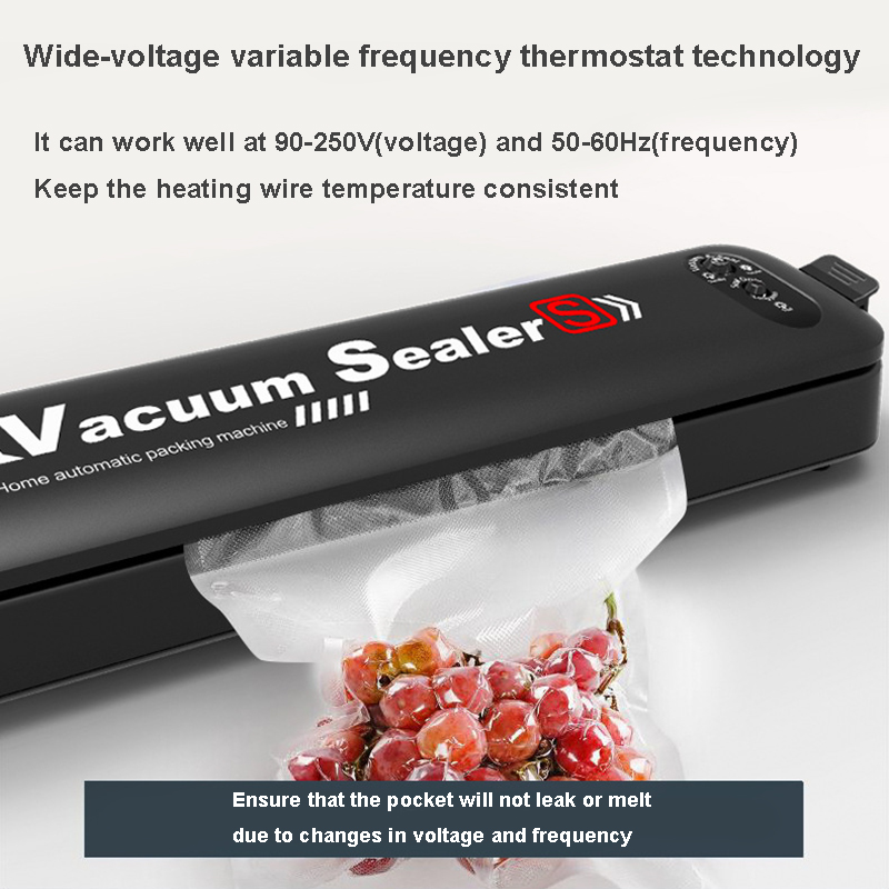 Food Vacuum Sealer Draagbare Voedsel Fruit Vacuüm Sealer Verpakkingsmachine Verpakker Inclusief 15 Pcs Tassen Voor Huishoudelijke EU/US /UK Plug