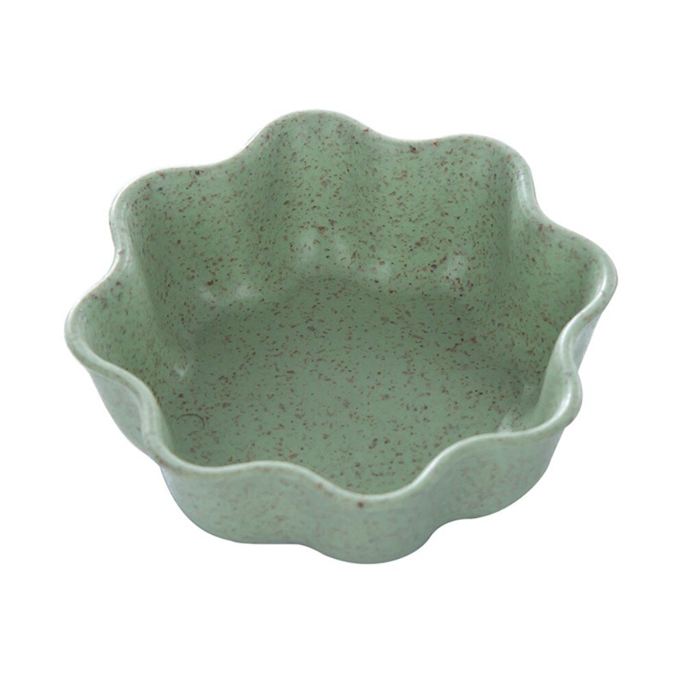 1 PC Ceramics Seasoning Small Dish Round Polygon Square Japanese Style Color Sauce Sauce Dish Seasoning Plate: Green3