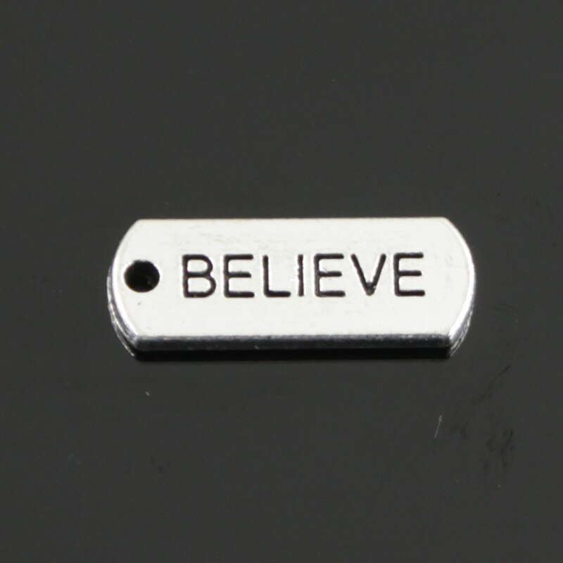 10 stücke Charms für immer glauben hoffen brave liebe gesegnet glauben traum fearless familie 21x8mm Tibetischen Silber DIY antike Anhänger: believe