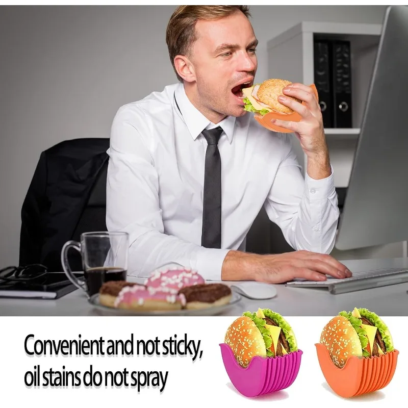 4 stuks intrekbare hamburger vaste doos verstelbare hamburgerhouders herbruikbare wasbare hamburgerclip hamburgerdoos