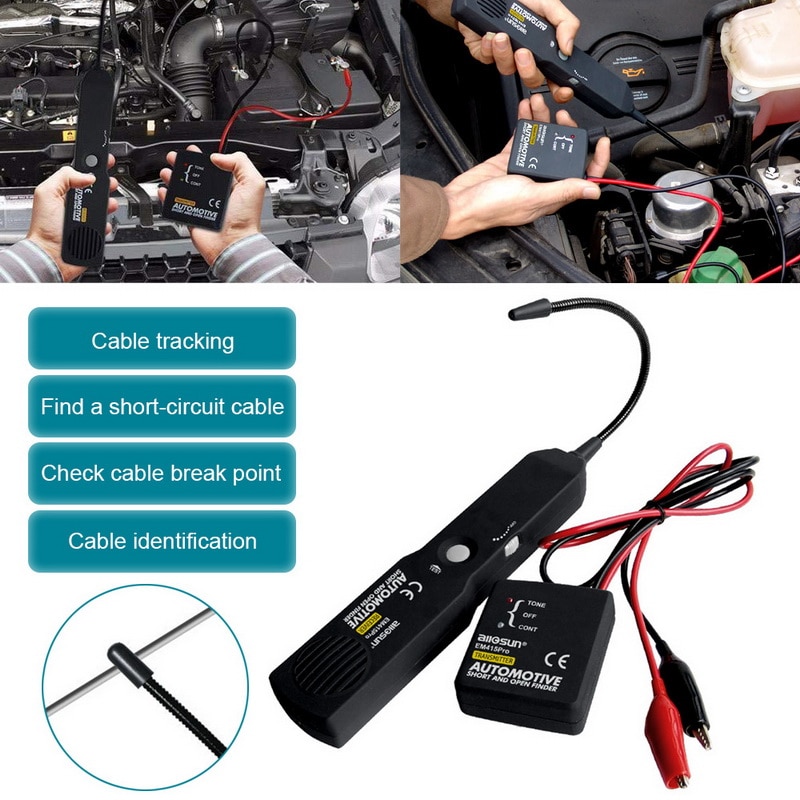 Localizador de circuito abierto o corto automotriz, probador de Cable, trazador de Cable para cables de prueba de línea de tono para cables de coche EM415pro