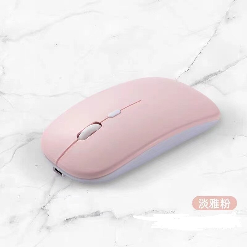 For iPad Teclado Bluetooth Keyboard Mute Wireless Mouse For Xiaomi Samsung Huawei Tablet Phone Android IOS Windows: Pink  mouse