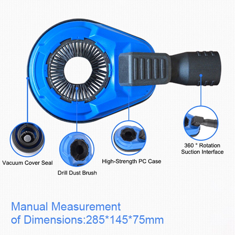 Universal Drilling Dust Shroud For Dust Collection Drilling and Rotary Hammer Dust Extraction Attachment D6