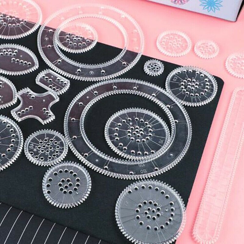 22 Pcs/set Spirograph Drawing Toys Set Interlockin... – Grandado