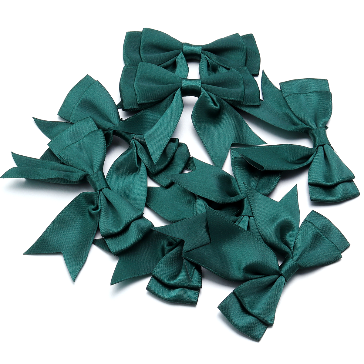 10 stks/partij Satijnen Lint Strikken Leuke Kleurrijke Dacron Dubbellaags Strik Boog Bloem Voor DIY Craft Kleding Decoratie Accessoires: Black