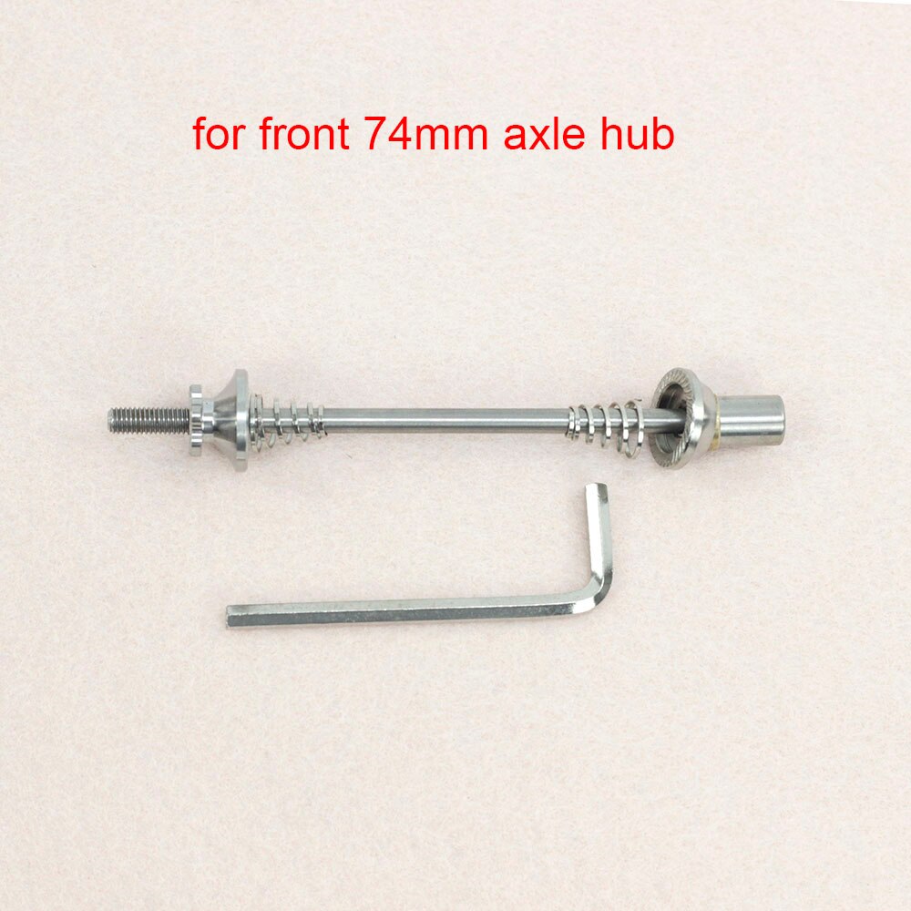 Titanium Skewers Ti Quick Release MTB Road Folding Bike Hex M4 74mm 100mm 130mm 135mm MTB Slow Release QR Skewer: 1pcs full ti 74mm