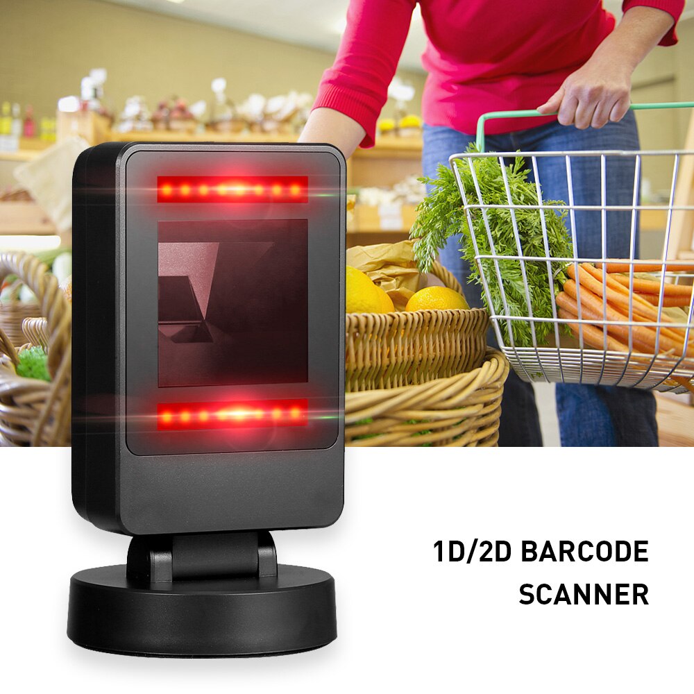 Barcode Scanner 1D/2D Scannen Plattform USB Verdrahtete Bar Code Scanner für Supermarkt Restaurant Buchhandlung Einzelhandel Einkaufen Lagerbier