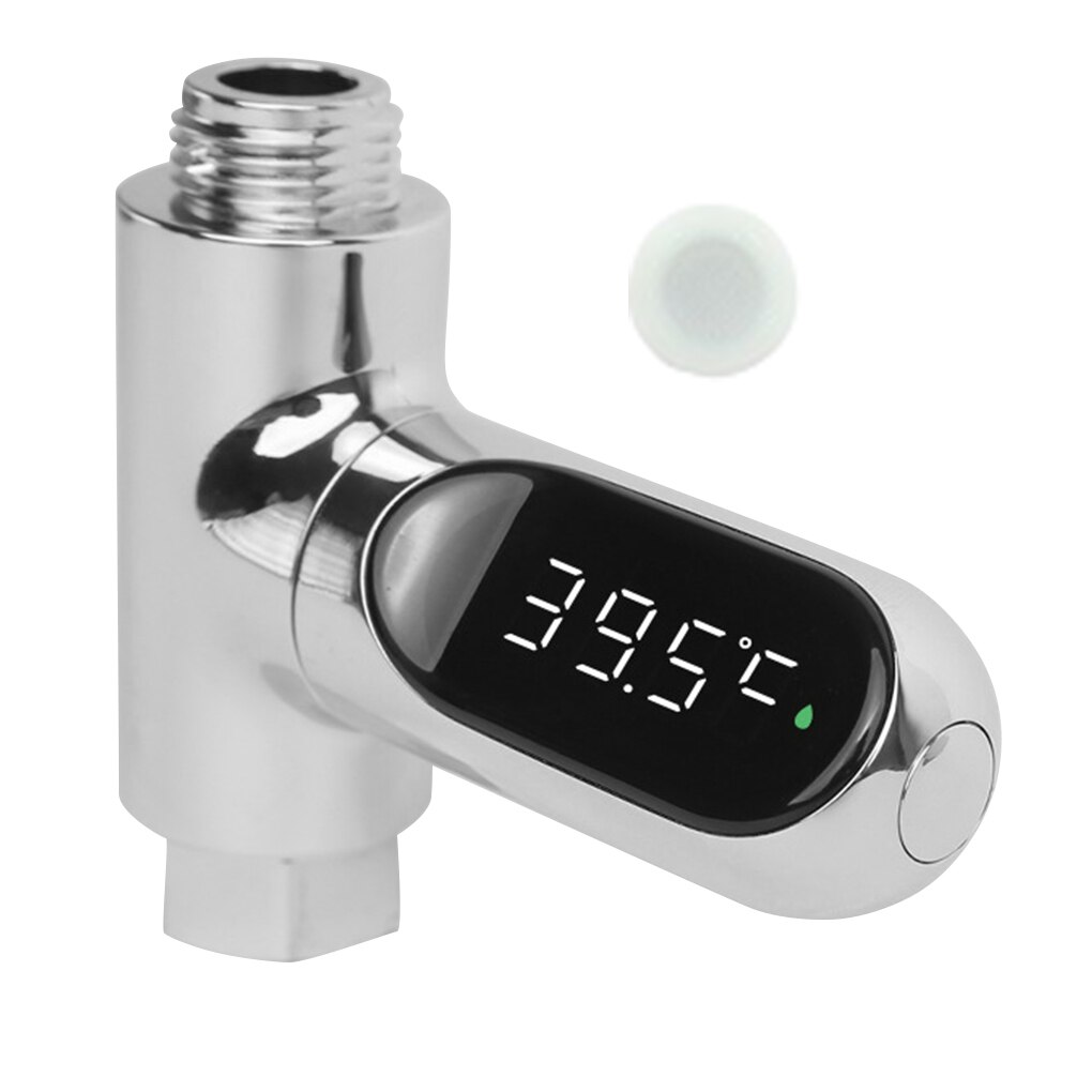 LED Display Water Shower Thermometer Self-Generating Electricity Water Temperature Monitor Energy Smart Meter thermometer: 2nd Generation