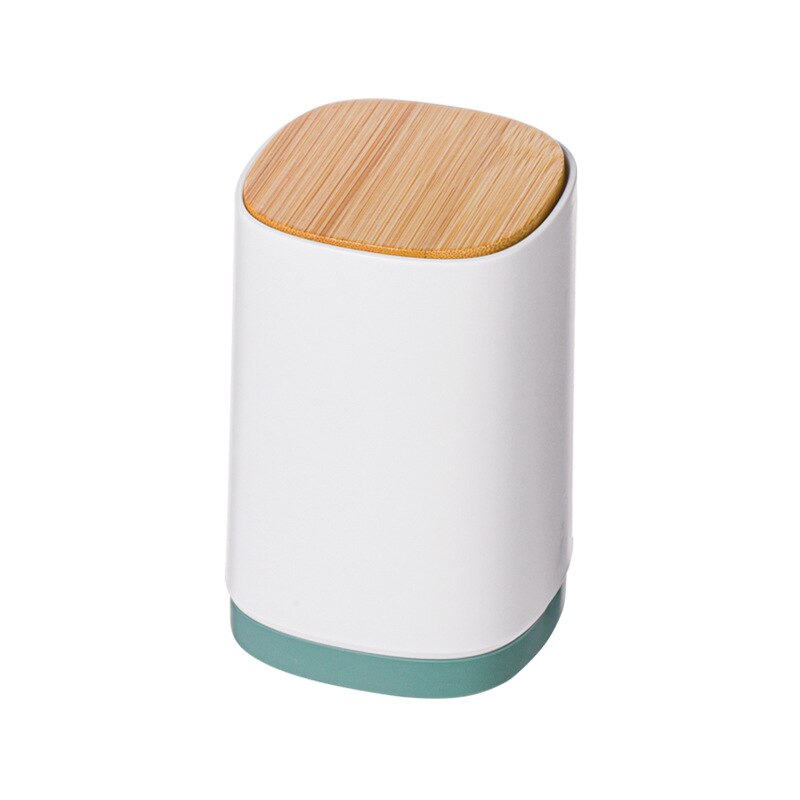 pop-opp bomullspinner holder tannpirker dispenser etui q-Tips holder oppbevaringsorganiseringsboks hjem hotell dekorasjonsbeholder: Blå