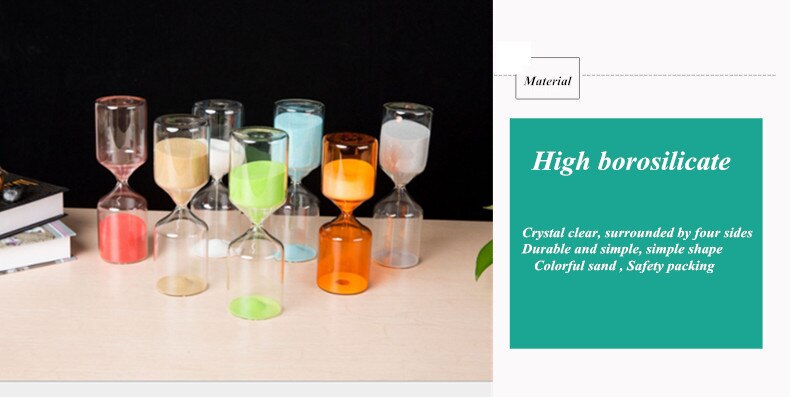 15mins Cylinder Glass sand timer 15 minutes Home decoration hourglass cooking calculate timer birthday sand timer hourlgass