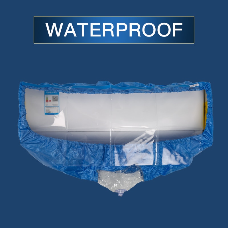 Air Conditioner Hood Cleaner Wall-mounted Air Conditioner Cleaner Dust Cover Cleaner Cleaning Bag Tension Belt + Baffle