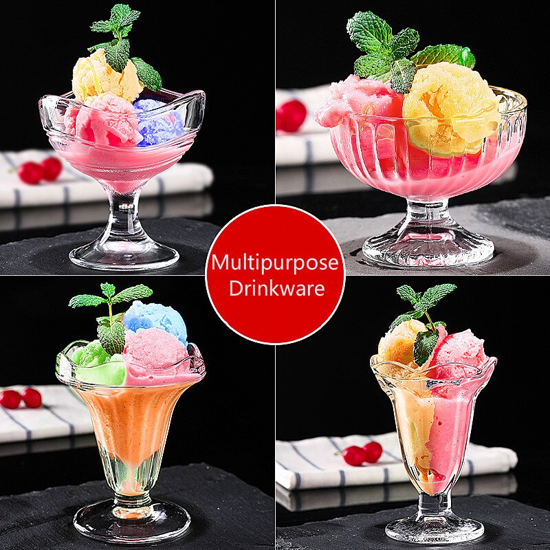 Exquisite 200-600Ml Strange Shape Cocktail Wine Glass Dessert Cup Milkshake Bowl Bar Cold Drinks Shop Goblet Dish