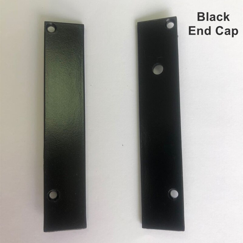 60mm/80mm LED Skirting Line Strip Light Aluminum Profile Accessories Baseboard Plastic Internal Angle External Corner Connector: Black End Cap / 60mm
