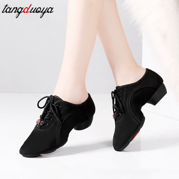 Zapatillas de baile de Interior para mujer, zapatos de baile de salón al aire libre, zapatos de baile latino modernos para salsa, oxford