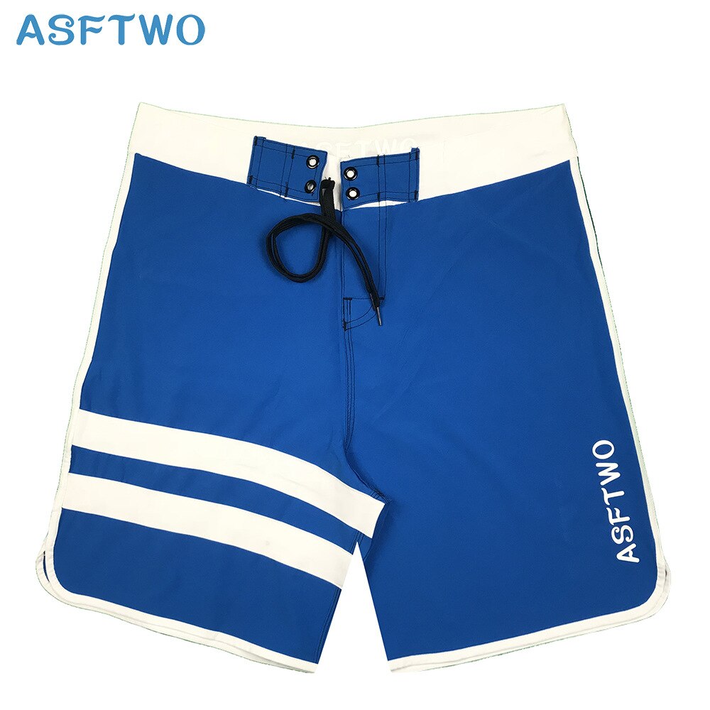 Pantalones elásticos de cuatro vías para deportes de secado rápido, pantalones cortos de cinco puntos para playa, surf, vacaciones, viajes, natación, 2022: Blue have LOGO / 38