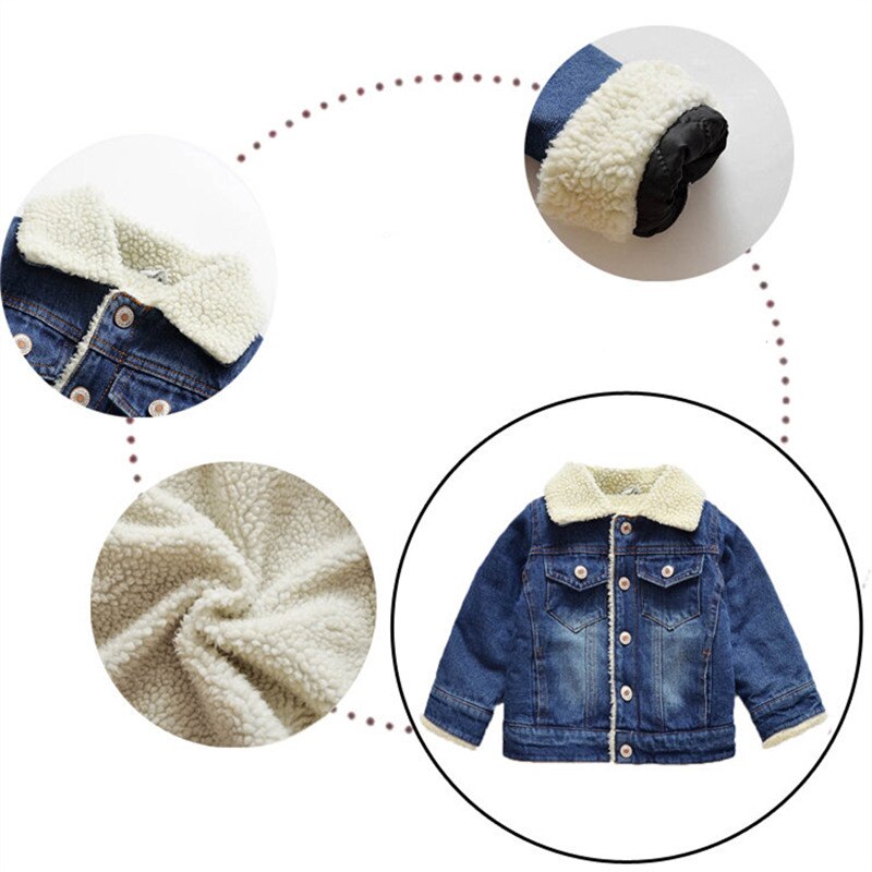 Koreanische Klassische Stil Kinder Kaschmir Mantel Für Jungen Herbst Winter Kaschmir Wolle Mantel Kleinkind Winter Pelz Denim Mantel Baby Warm jacke