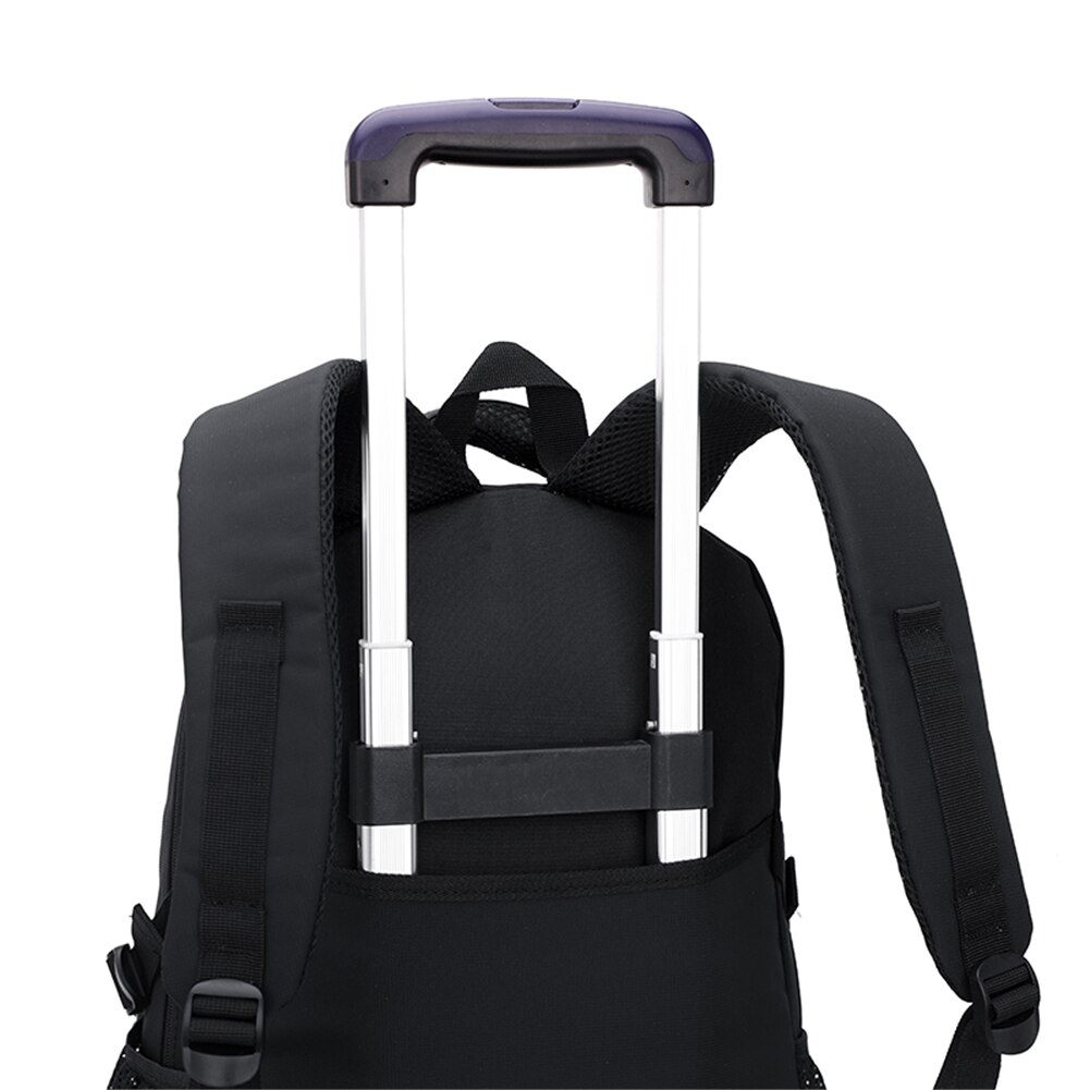 Sacs à dos à roulettes pour garçons bagages pour enfants sacs à roulettes enfants Trolley sacs d&#39;école primaire noir grand cartable