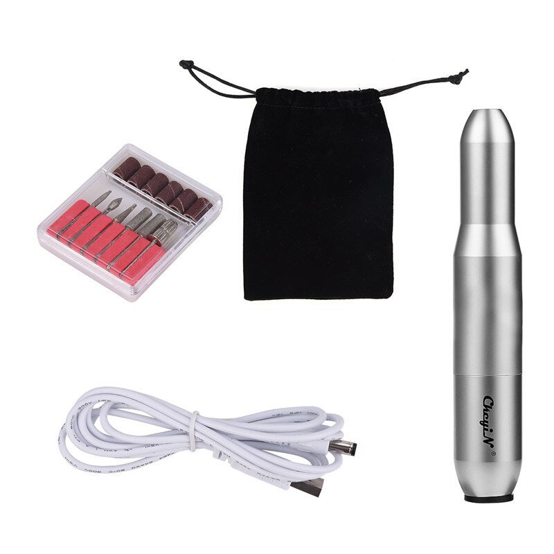 6 in- in-1 elektrische nagelboormachine, pedicure, manicureboorset, frees, nagelvijl, polijstgereedschap voor nail art-pennen