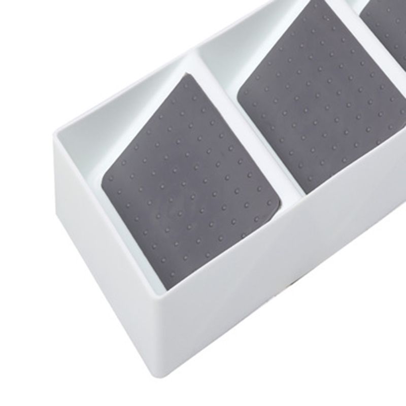 Kitchen Drawer Organizer 3 Divide Spice Rack Tray Separation Storage Box Slanted Tiers