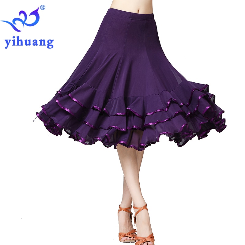 Women Ballroom Dance Skirt Performance for Tango Waltz Modern Standard Foxtrot Quickstep Dance Skirt Competition Party Dance