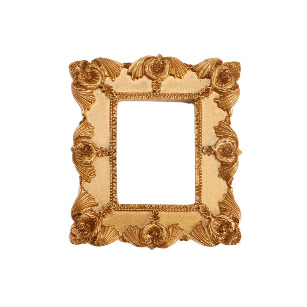 Nice-looking Mini Picture Frame Resin Fine Workmanship Small Size Miniature Photo Frames for: light green