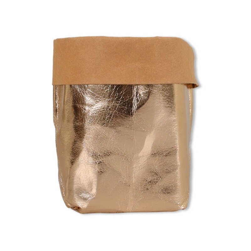 Hergebruik cosmetica organizer kraft papieren zakken multifunctionele thuis opbergtas wasbare kraft papieren zak planten bloemen potten vaas,.: Mijnheer