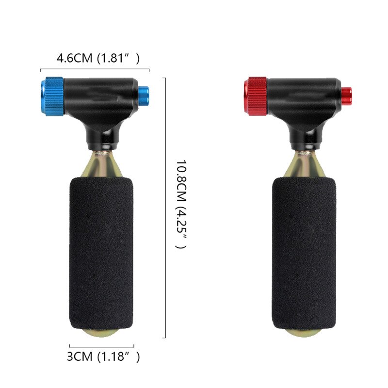 Pompe de vélo gonflable CO2 avec tête de bouteille d'air Portable, accessoire de gonflage d'air pour Valve universelle