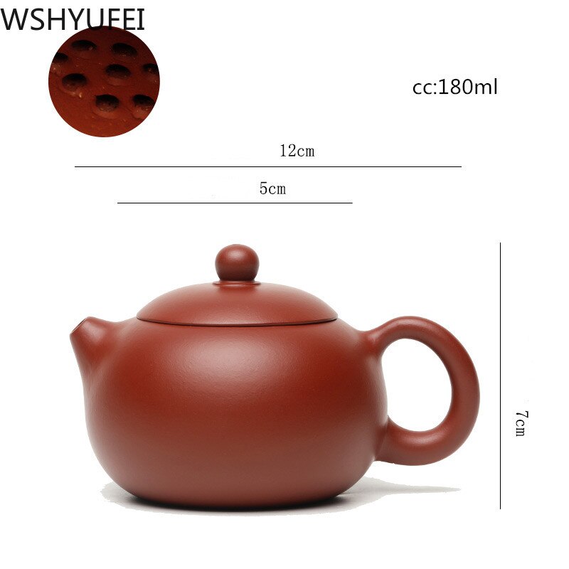 Chinese Yixing Thee Pot Paarse Klei Xishi Theepot Thee Zetgroep Beauty Waterkoker Handgemaakte Dahongpao Theewaar Thee Ceremony Supplies 180Ml