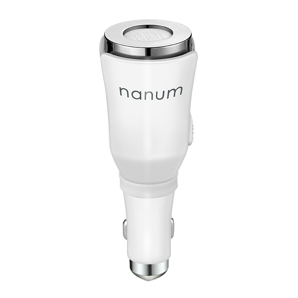 M tulipán difusor de Aroma para coche, purificador de aire, cargador de coche, elimina el olor de la fragancia, martillo de seguridad USB, negro, blanco, azul, Rosa, Verde: Blanco