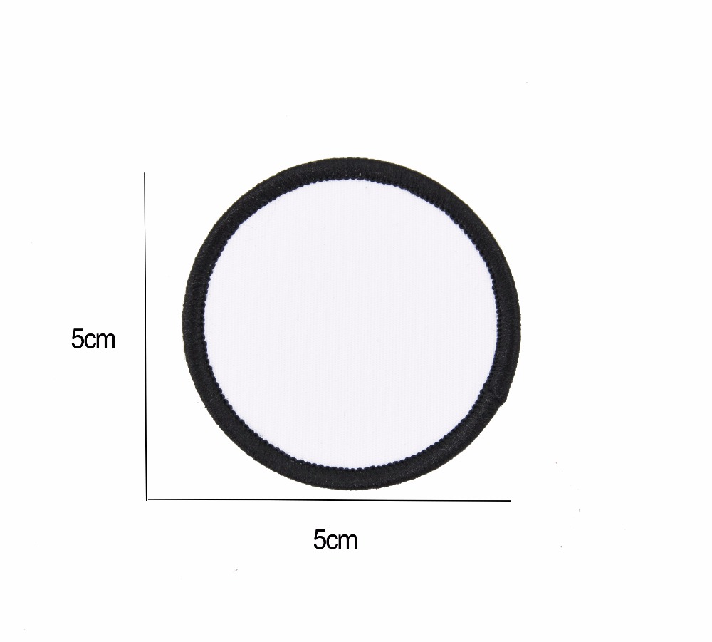 50 stk sublimering til varmepressemaskine overførsel diy blank badge broderet smelteklæber 3d badges armbånd stof badges