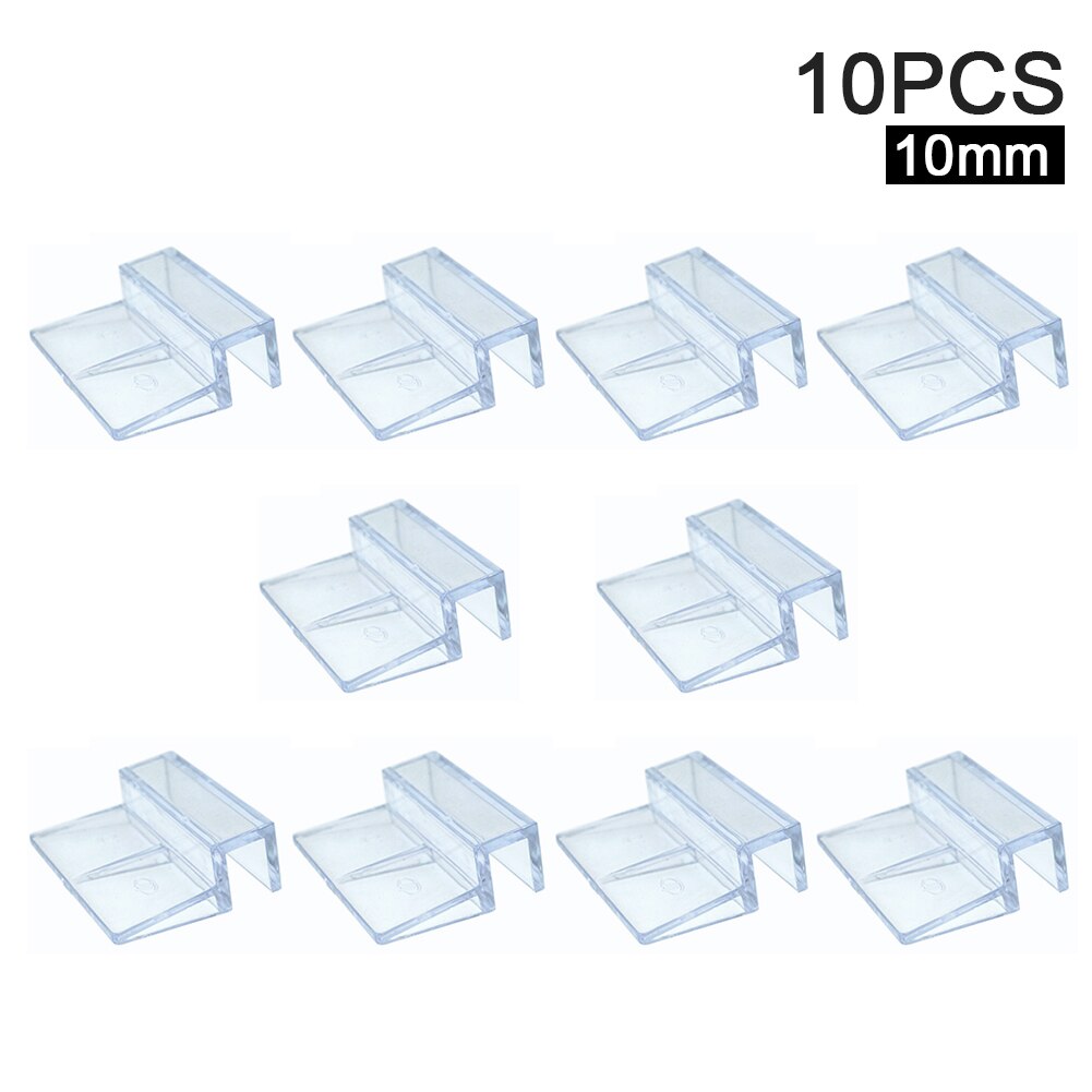 10pcs Accessories Home Multifunctional Acrylic Stand Fish Tank Clear Glass Cover Clip Aquarium Support Holder Easy Install