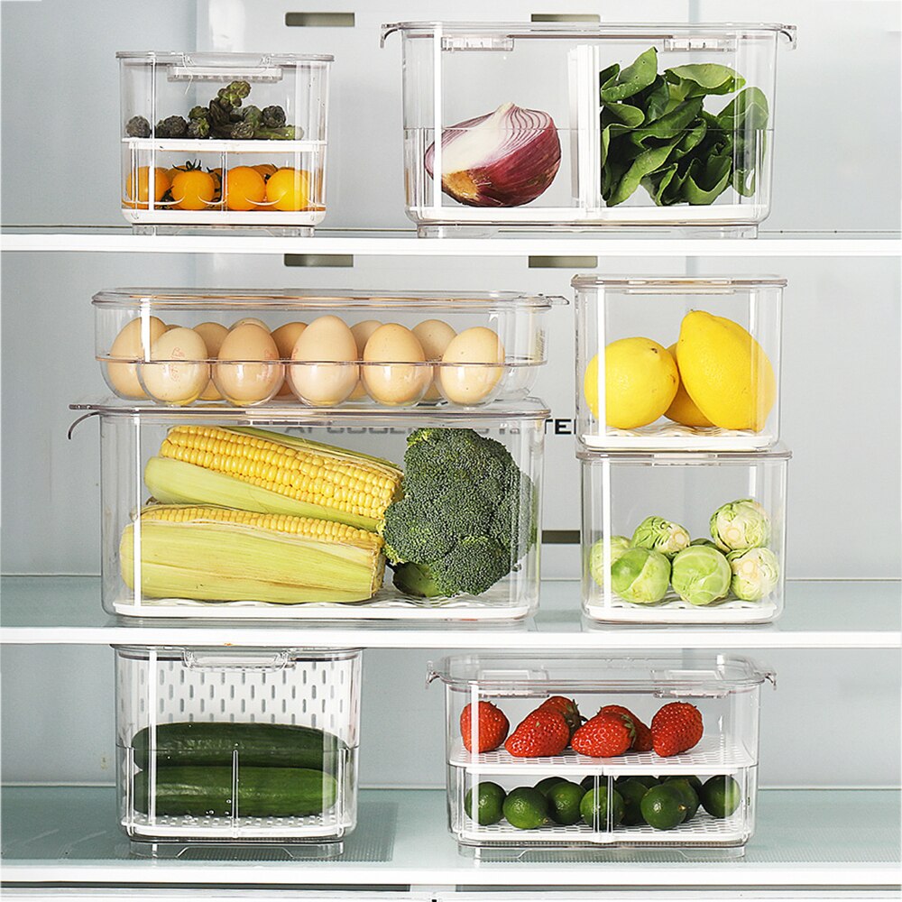 Food Storage Box Refrigerator Special Storage Kitchen Plastic Box Fridge Storage Container Kitchen Vegetable Fruit Fresh Box