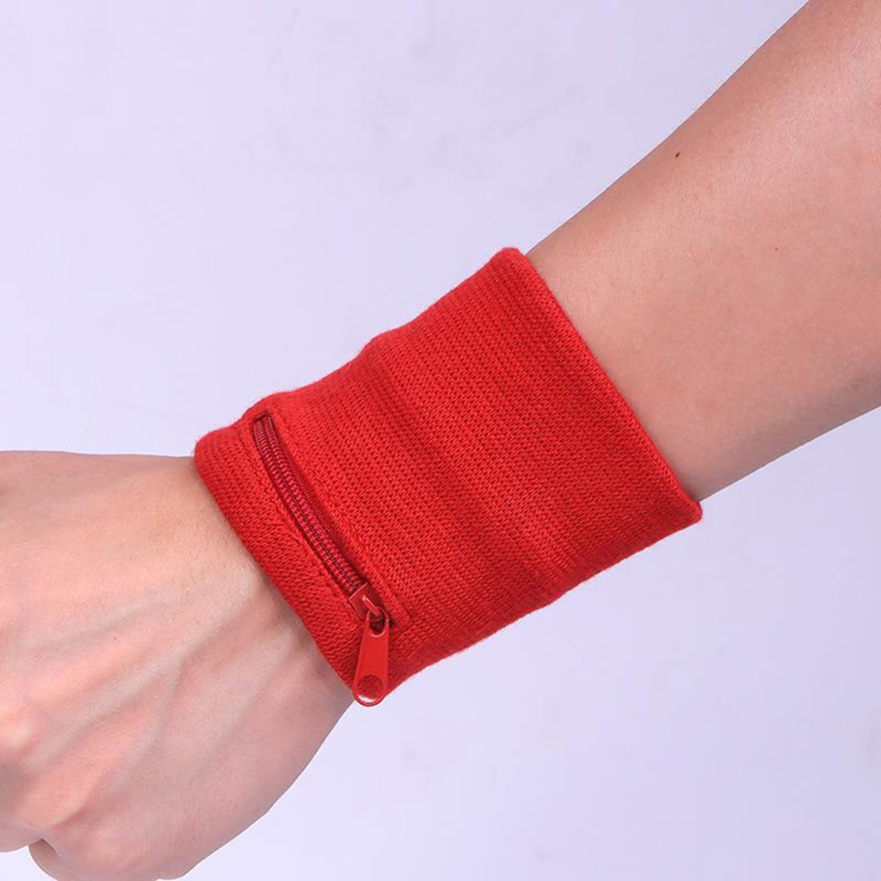 Muñequera deportiva con bolsa con cremallera para correr, bolsa deportiva para el brazo para tarjeta de llave MP3, bolsa de almacenamiento, bandas de sudor de baloncesto, bolsas de pulsera: Color gris