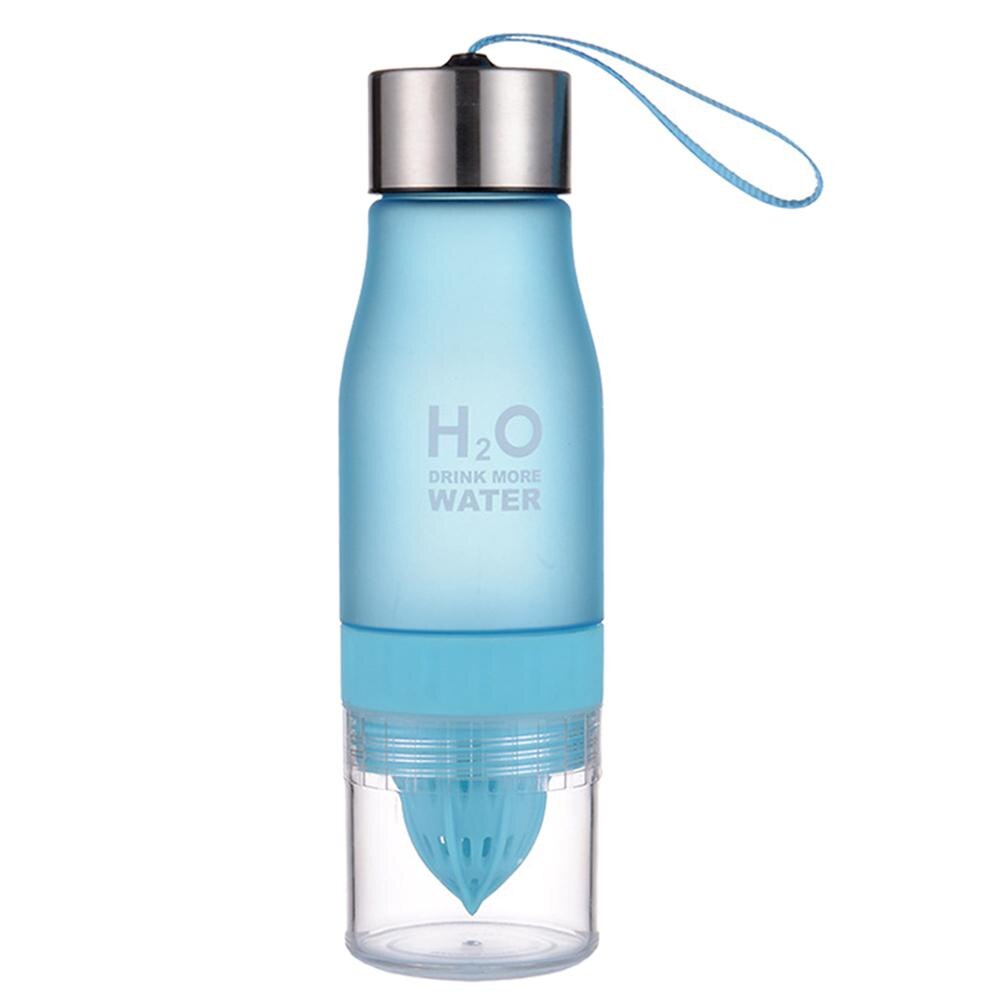 Exprimidor Manual portátil de frutas, Mini taza para hacer zumo de verduras, botella para beber agua, saludable: Azul