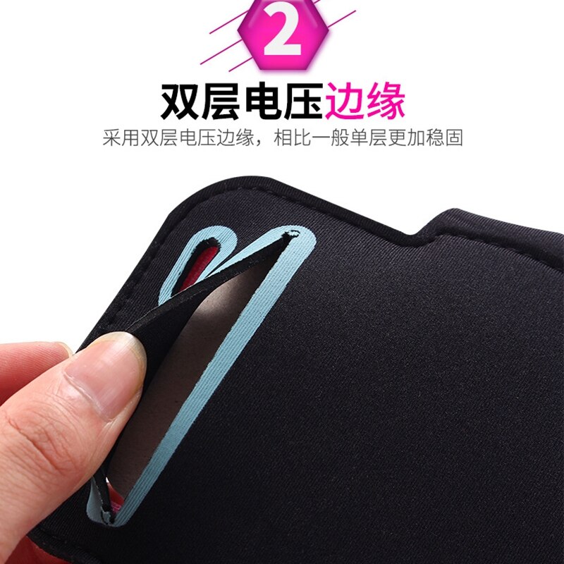 5.5 Inch SBR Waterproof Arm Band Phone Case On Hand For iphone XR XS MAX 7 8 6 6S Plus A Case For Phone Sport Luminous Handphone